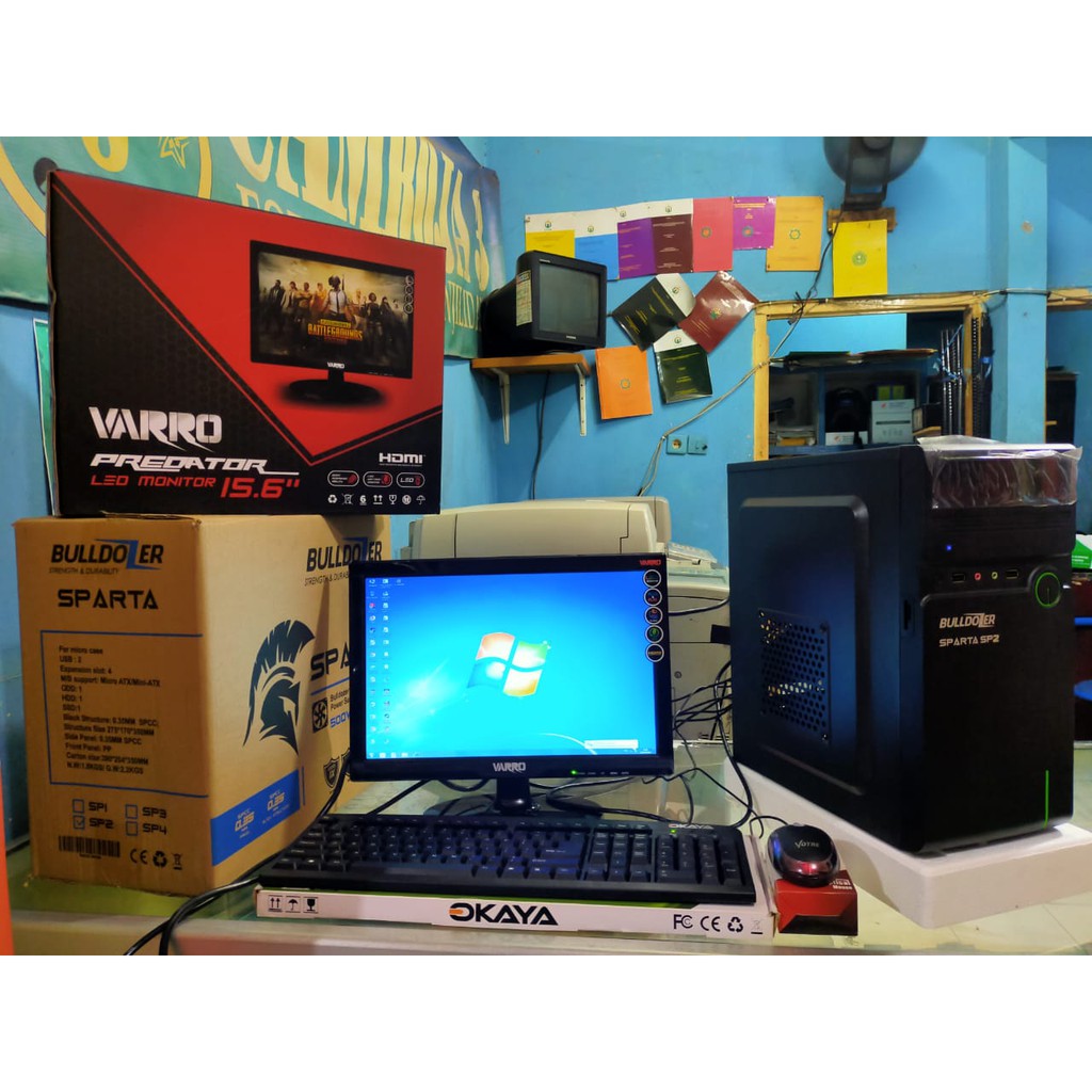 Paket Komputer Core i7 Fullset Ram 4Gb SSD 120GB Led 19&quot; Wide Baru