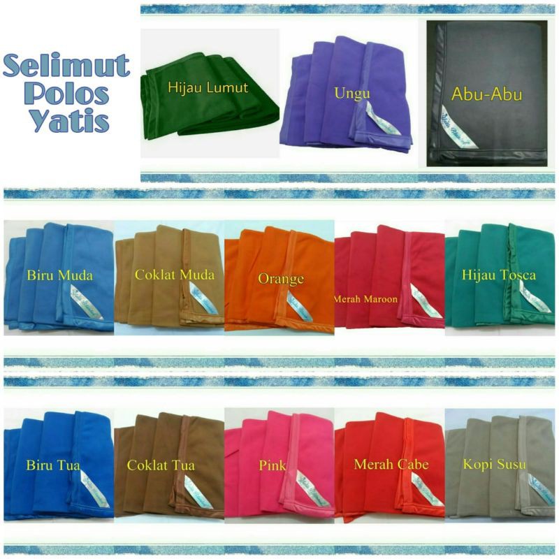 selimut polos yatis