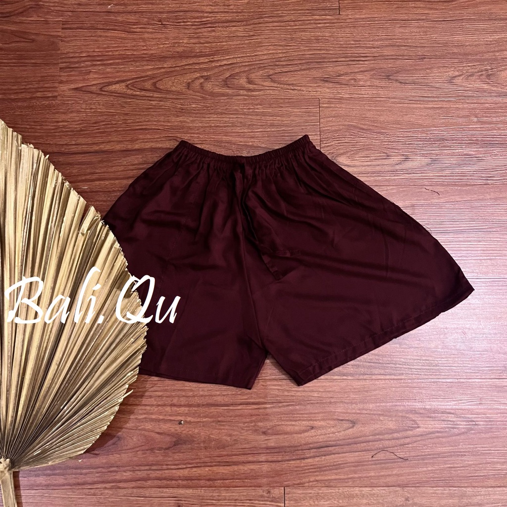 Celana Pendek Bali Polos Part 2-RED WINE