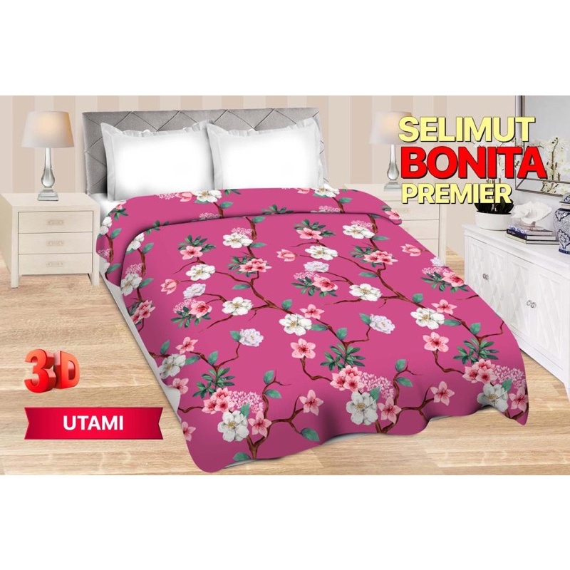 (BISA COD)SELIMUT BONITA PREMIER DIJAMIN ASLi BONITA UKURAN 160*200 CM