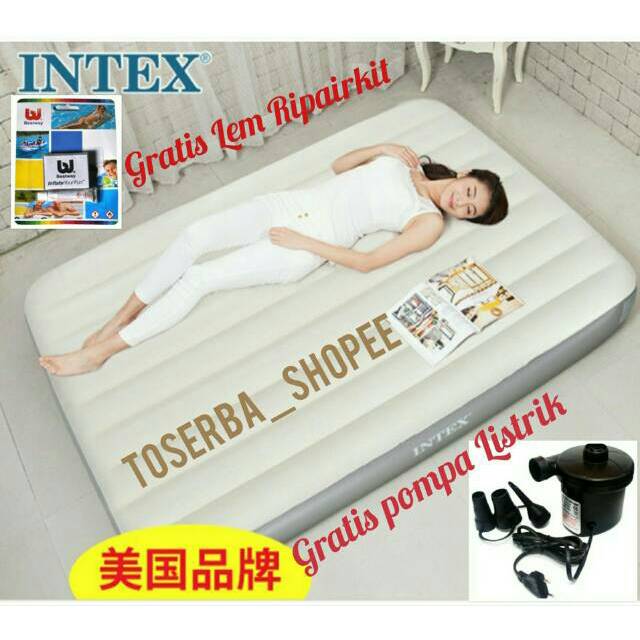 Promo sale king kasur angin queen intex original dan Pompa Listrik kasur udara kasur kos terlaris