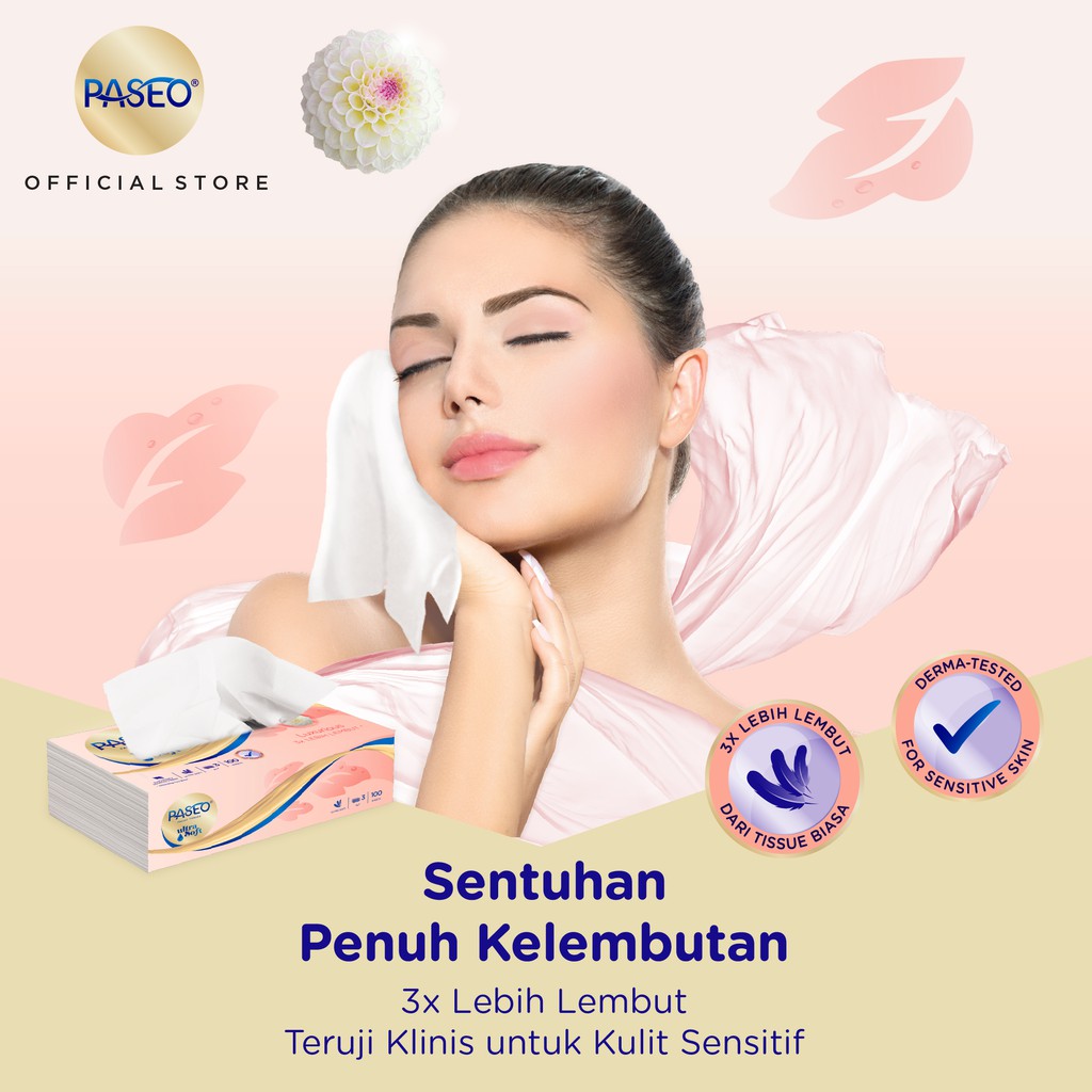 Paseo Ultra Soft Tissue Wajah Box 100 Sheet