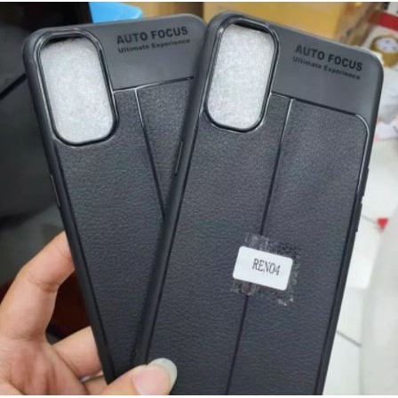 Case Oppo Reno 4 Auto Focus Leather Kulit Jeruk