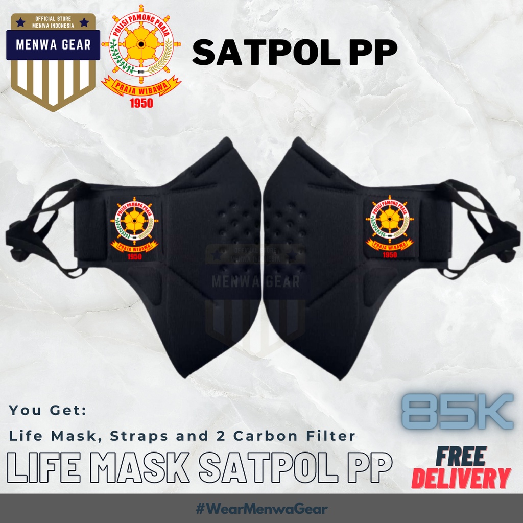 Lifemask Satpol PP POLPP TNI POLRI | Life Mask TNI Polri | Masker Satpol PP TOMO Masker POL PP POLPP