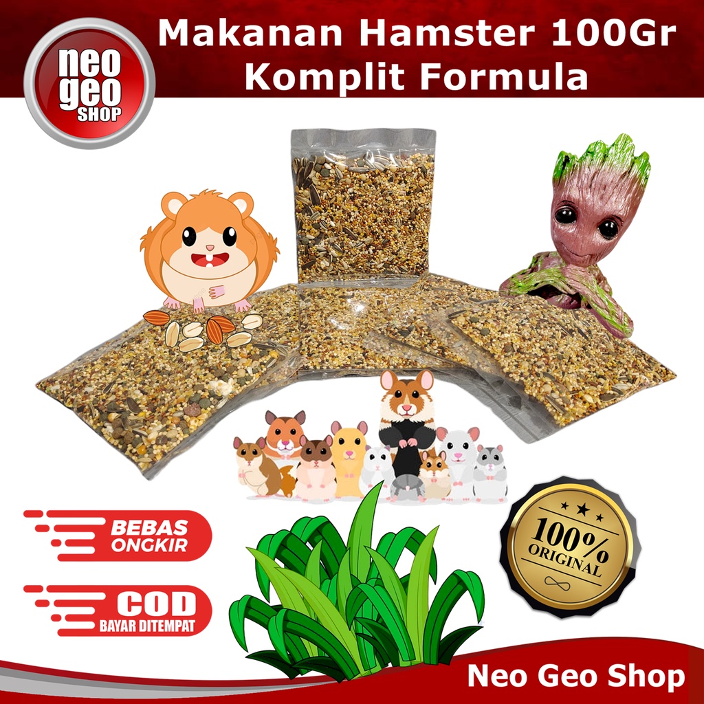 makanan pakan hamster 100gr 100 gr hamsfood