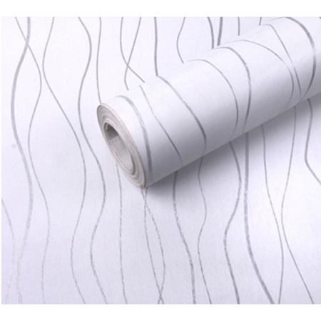 Wallpaper Salur Pink/Salur Gold/Salur Silver/Biru Salur Silver Uk 8 m 1 roll