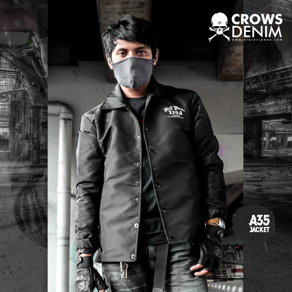 Jaket Crows Zero Hitam A35 Anti Air
