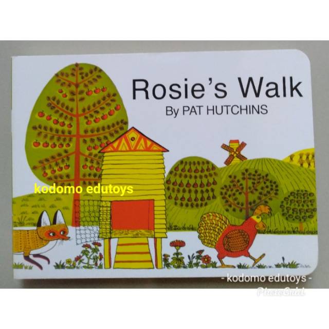 Rosie's Walk by Pat Hutchins ( Board Book ), Buku Impor Anak