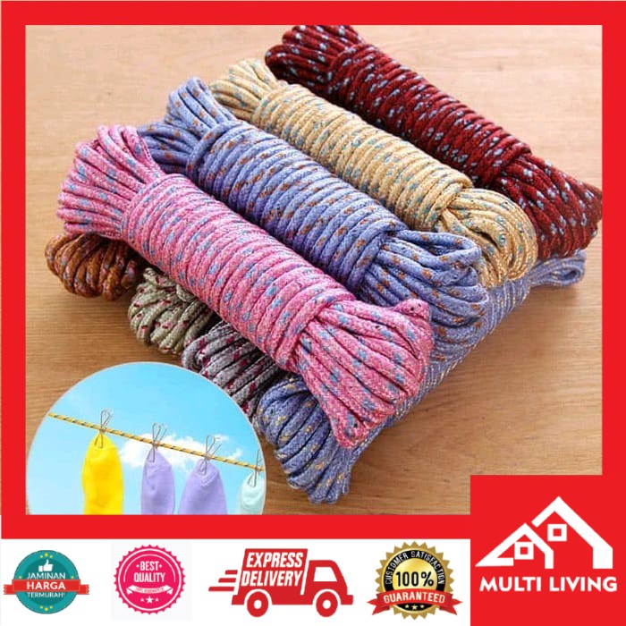 Tali Jemuran KUAT 10 METER Nylon Kuat Praktis Tali Laundry Rope