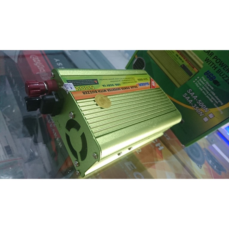 SOLAR POWER Inverter 500 Watt WITH BUZZER SUOER SAA-500N ALARM