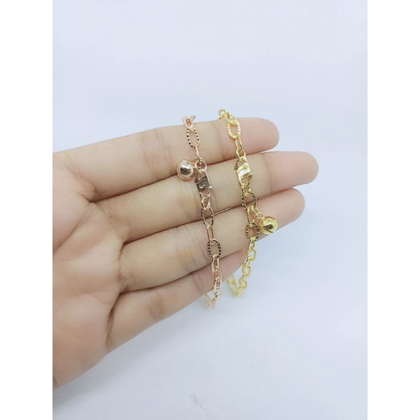 gelang perak asli lapis emas/gelang tangan anak rante nori oval ukir 1bel/gelang silver asli 925/gelang anak perak asli 925/gelang fashion