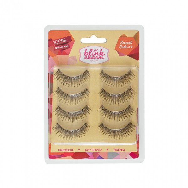 Blink Charm Eyelashes Sensual Curls (Isi 1 Pasang/4 Pasang) - Bulu Mata Palsu