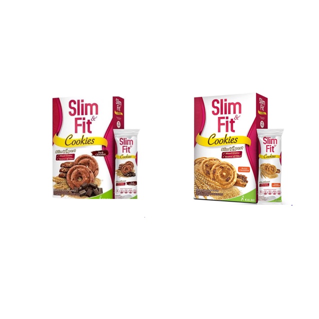 

Slim & Fit Cookies Cemilan Diet Sehat ( Dark Chocolate dan Raisin Cinnamon ) (10's x 22gr) 220gr