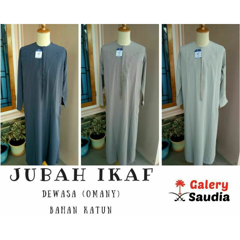 Jubah Ikaf omani warna dewasa 52-58