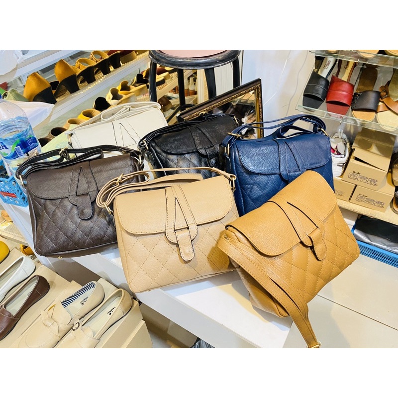 [Bisa Cod] Tas Selempang Wanita Kulit Asli/Tas Wanita Papillon Garut Model TERBARU