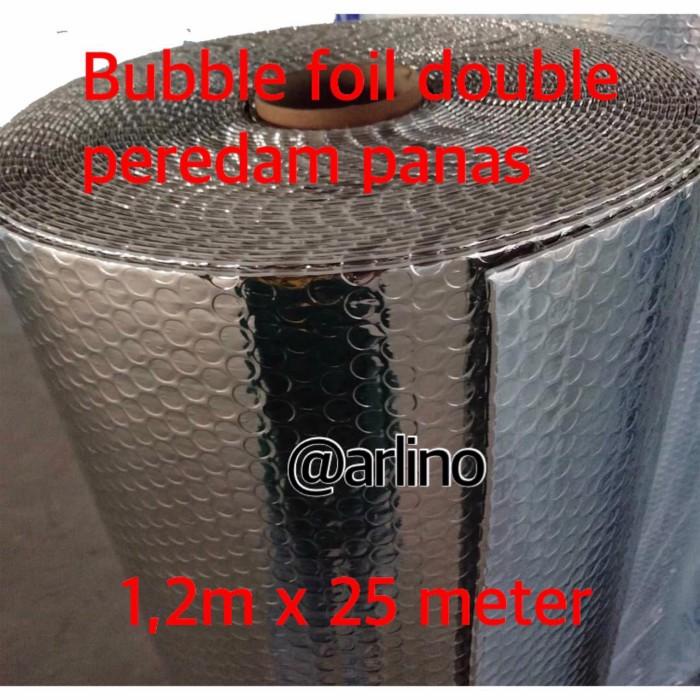 aluminium foil bubble double side insulasi atap roll an