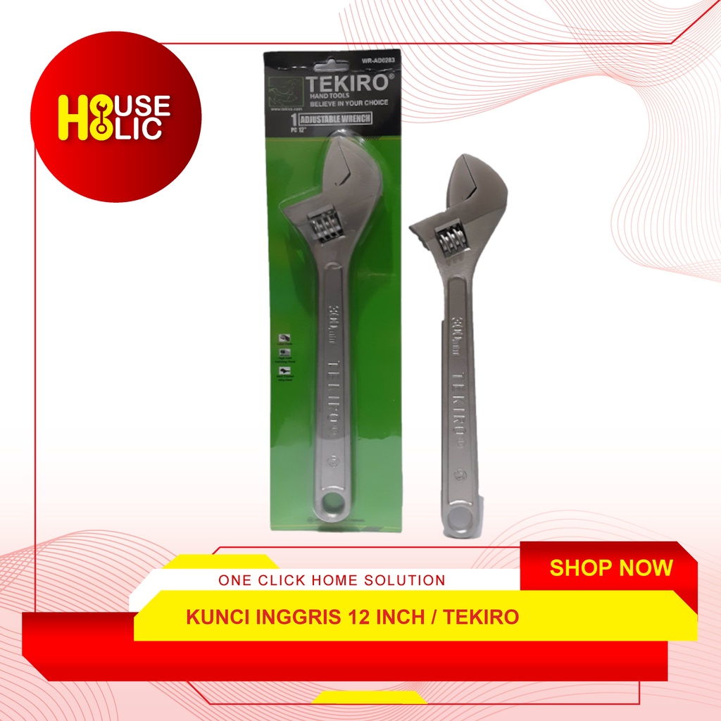 TEKIRO Kunci Inggris 12&quot; / Adjustable Wrench 12 Inch