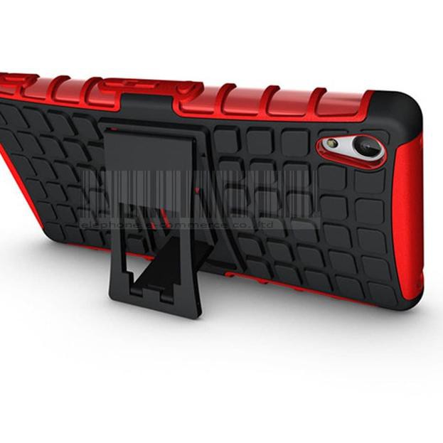 RESTOCK Casing Sony Experia Z3 Z 3 Rugged Armor Kick Standing Case Soft Cover - SONY Z3, Hitam