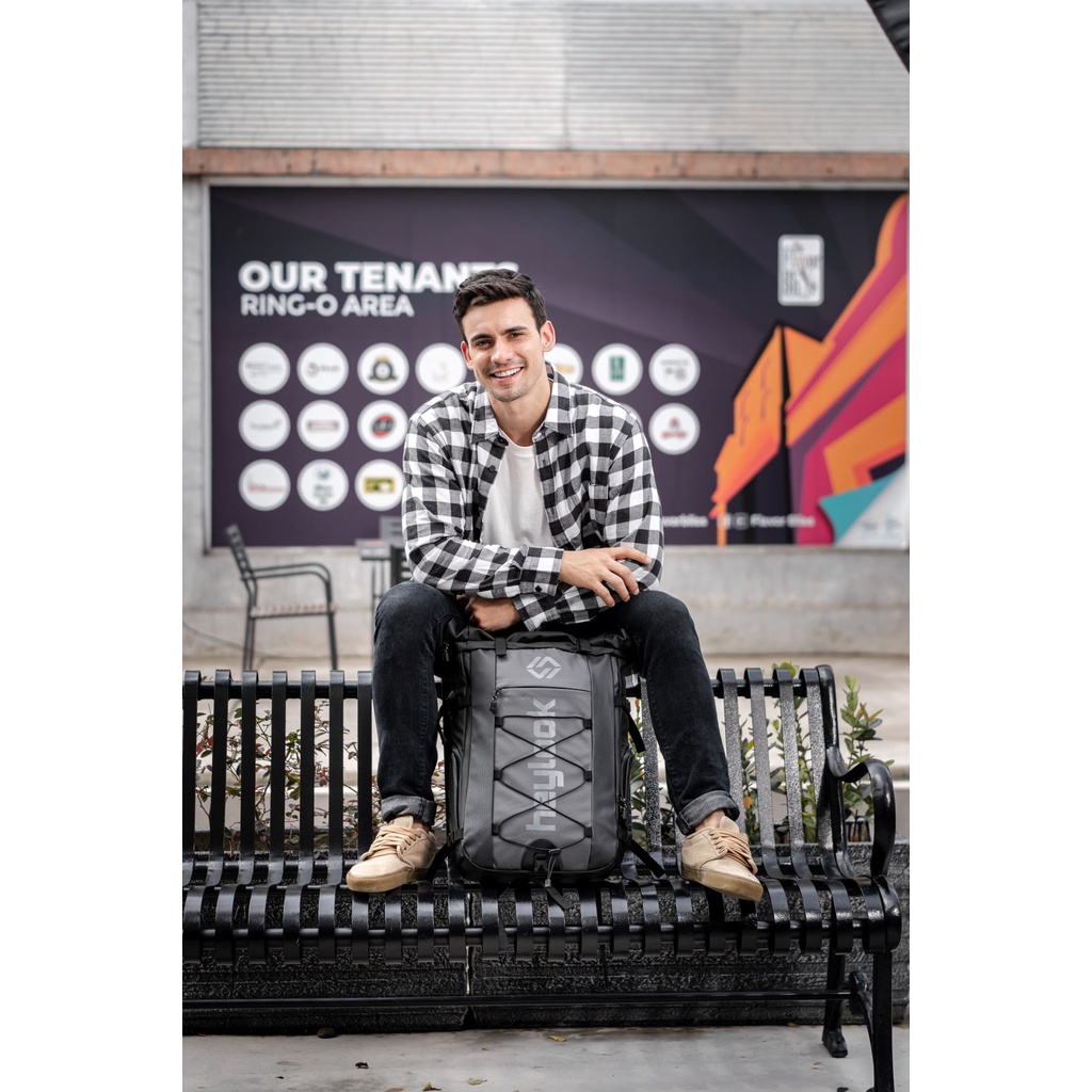 New // Heylook Official - Backpack Rockford Tas Ransel Laptop Waterproof Usb Connector Tas