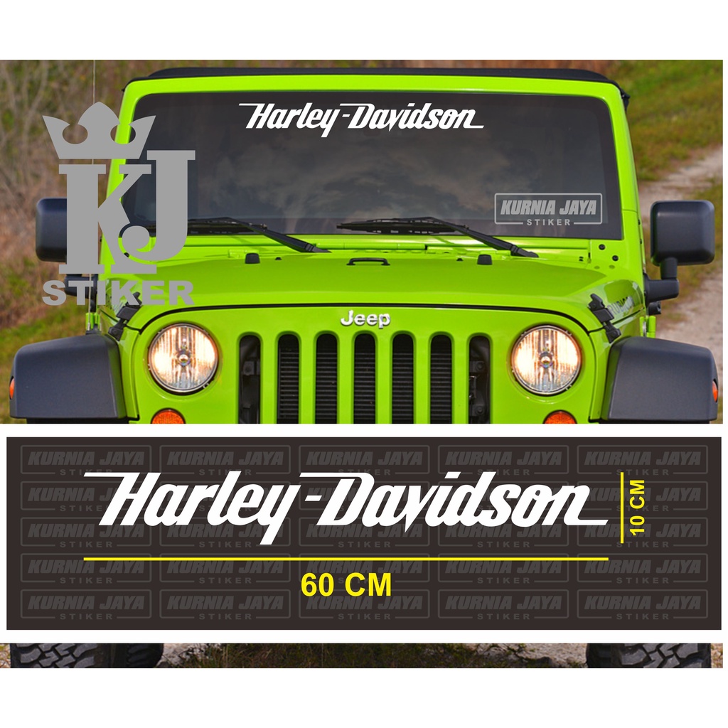 STIKER MOBIL CUTTING STIKER KACA MOBIL DEPAN DAN BELAKANG HARLEY DAVIDSON