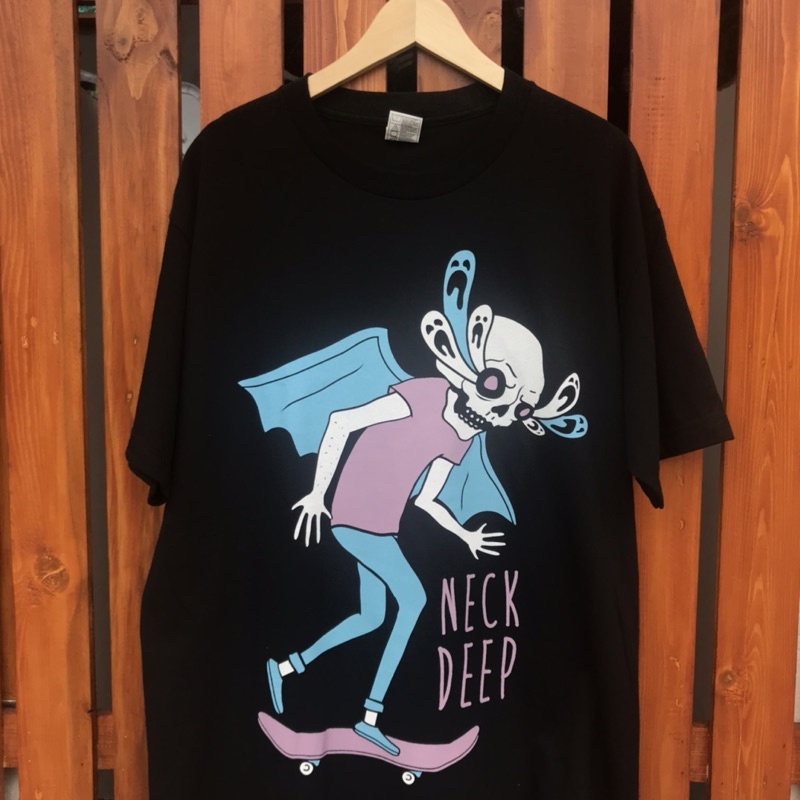 Tshirt Band NECK DEEP ‘Skull Boy With Ghost Tour’