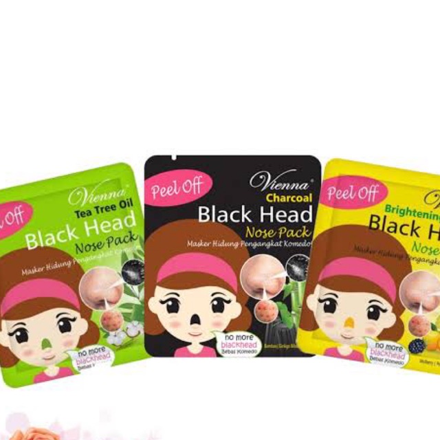 Vienna black head nose pack // masker untuk black head