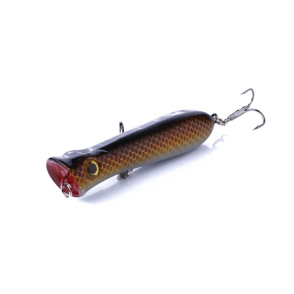 HENGJIA 10pcs 8cm/11g Popper Minnow umpan pancing fishing lure ikan wobbler swimbait bass Tackle