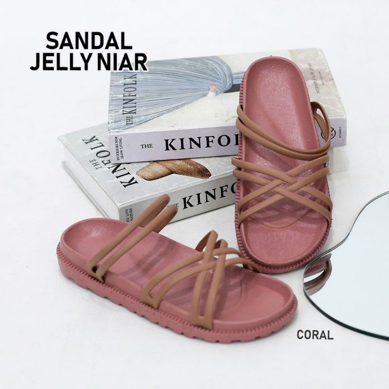 Sandal Jelly NIAR Sandal Wanita Jelly premium Sandal Flat