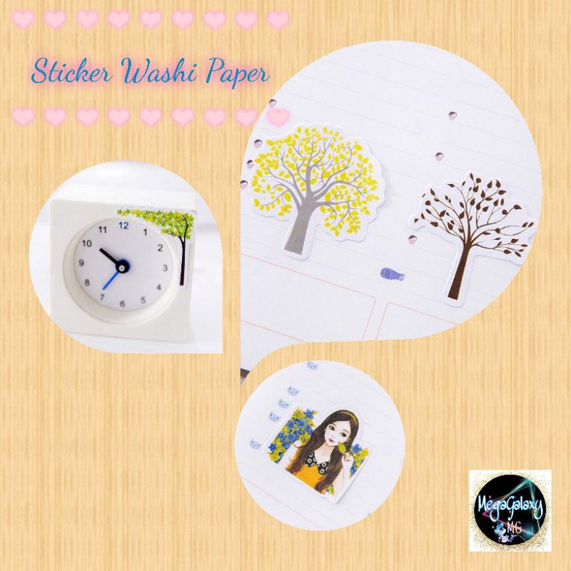 Sticker Kertas Washi Paper Gambar SailorMoon Panda Bear Food Cute untuk Scrapbook Diary