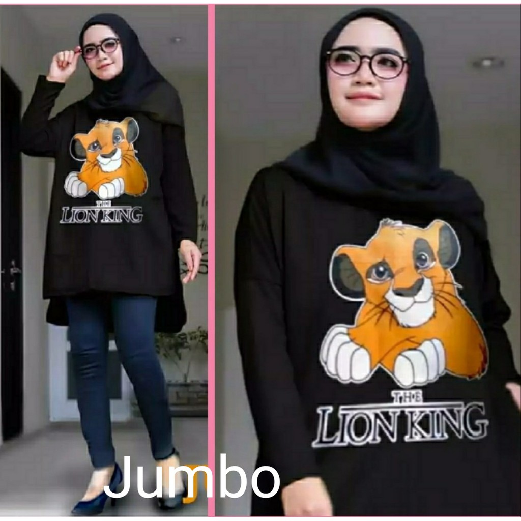 STORE21 - TUNIK JUMBO WANITA MOTIF LION KING FIT TO 3XL
