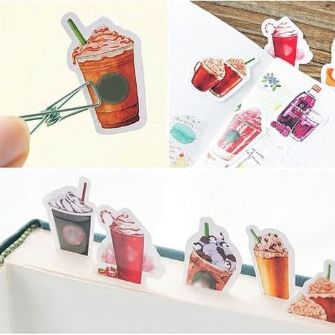 Label Sticker - A Glass of Drink (46pcs)