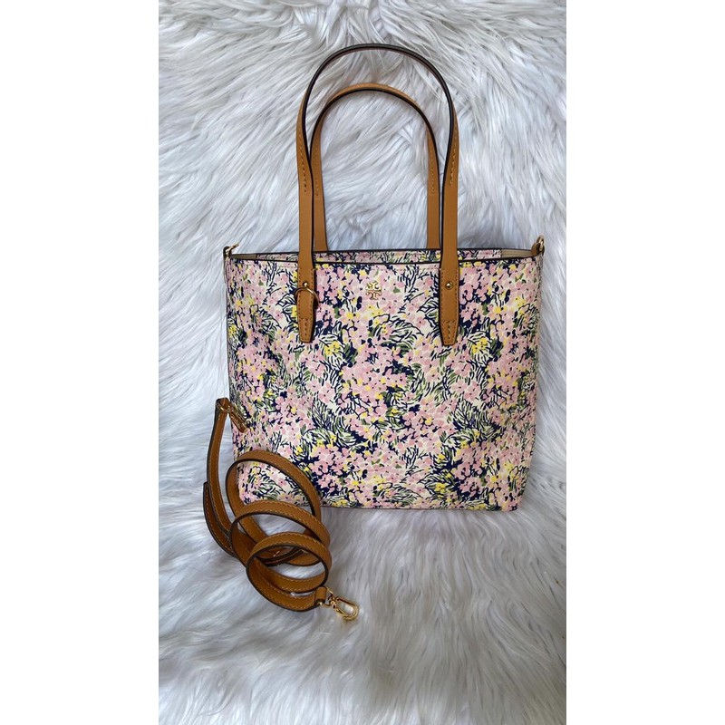 tas tory burch kerrington small zip flower field