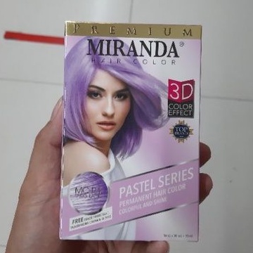 Pewarna cat Rambut Miranda Hair Colour Warna Pastel Ungu Taro Latte