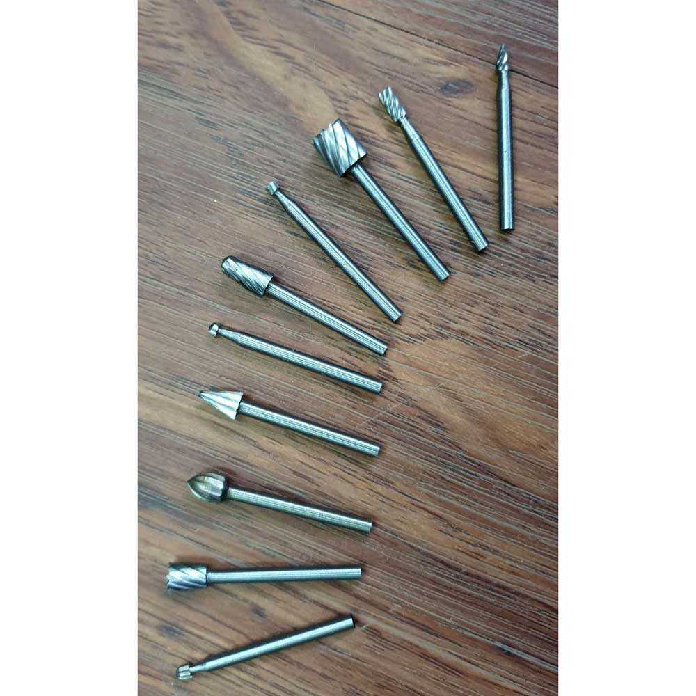 Taffware Mata Bor Tungsten Carbide Cone Spiral Bits 10 PCS - GJ0106