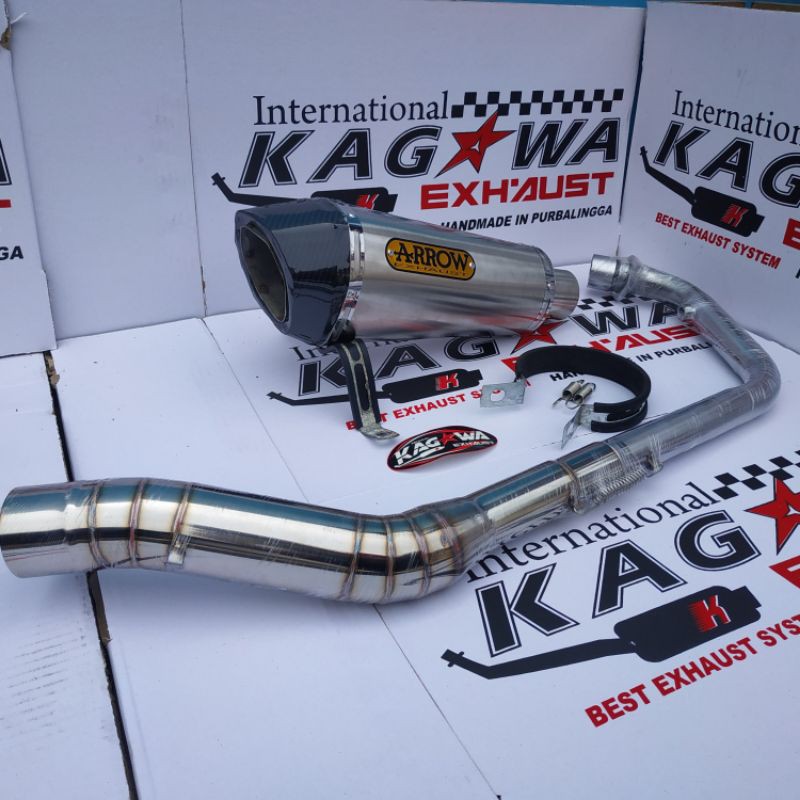 Knalpot Racing Arrow Pro Race R15 Cb150r Cbr150r Vixion Xabre Gsx Tiger Megapro Byson Pulsar 200ns