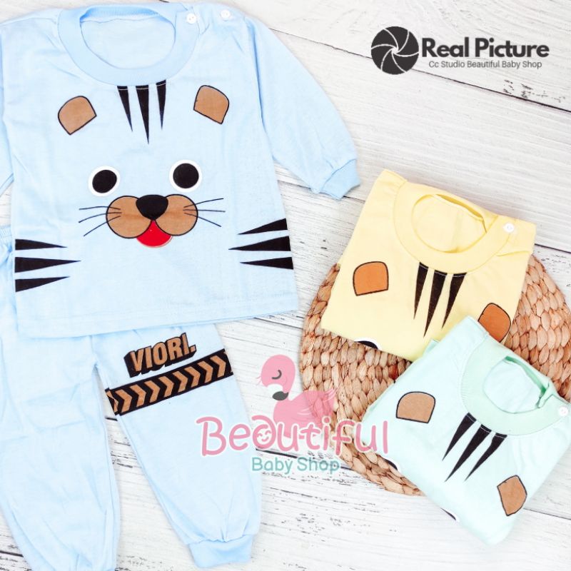 Setelan Bayi Panjang Motif Outer / Setelan Piyama Bayi / Baju Bayi Panjang / Baju Tidur Bayi / Baby.ou_