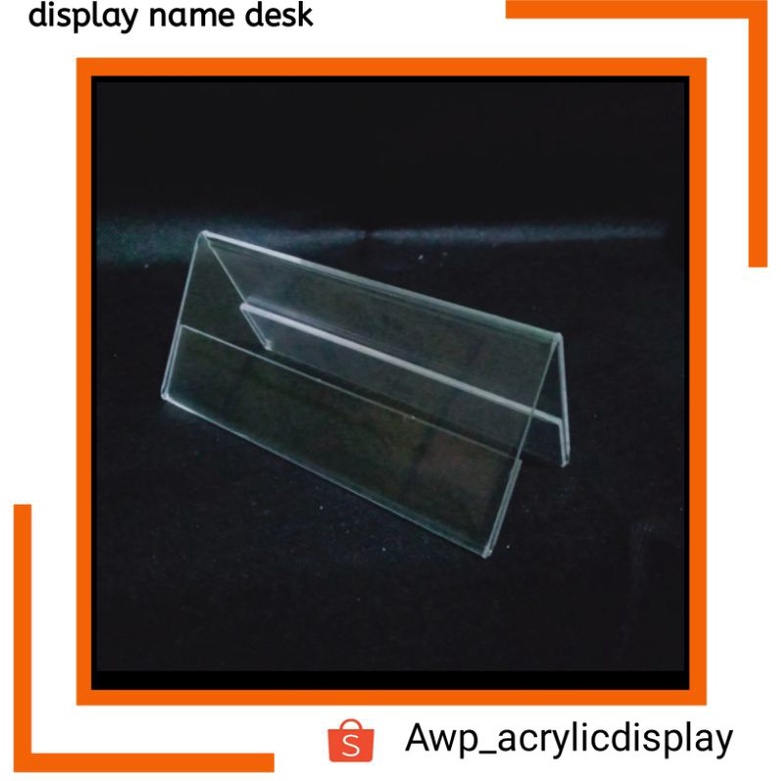 

nama meja / name desk 2 sisi akrilik 6 x 20 cm
