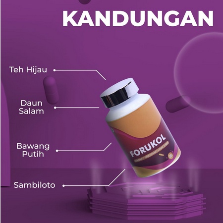 VITA60 FORUKOL ISI 60 KAPSUL MENGURANGI KOLESTROL/ lemak darah