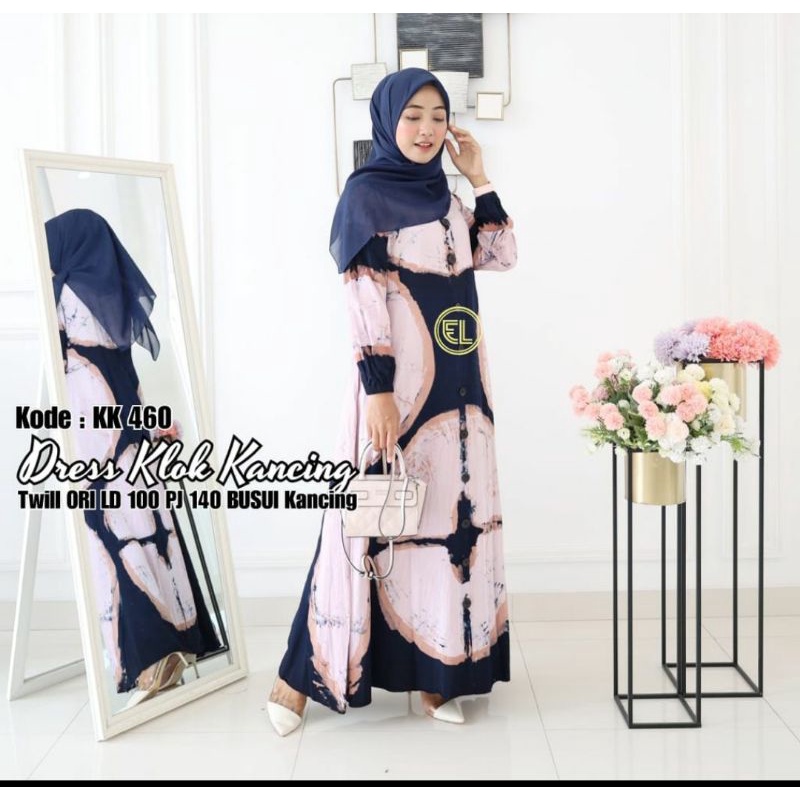 gamis twill ori batik elzhaf KK 460