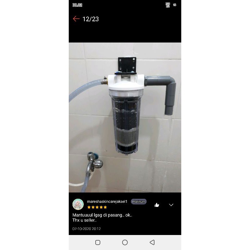 Termurah Sepaket penyaring air sumur bor dan PAM kuning bau karat besi di jamin air ya bersih..