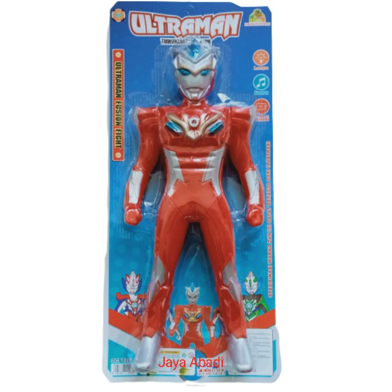 OCT 8220 - Mainan Robot Ultraman  ukuran 40cm suara Bunyi Nyala Lampu Light OCT8220