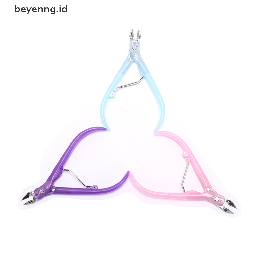 1pc Gunting Kuku Kutikula Bahan stainless steel Dengan Gagang Plastik Untuk manicure