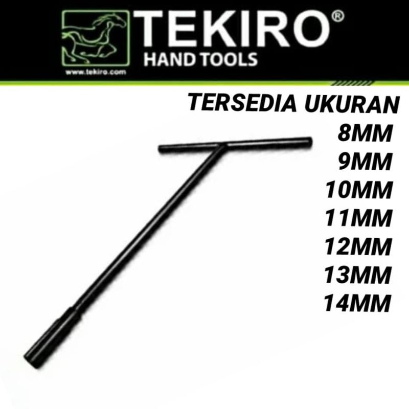 KUNCI T TEKIRO 8MM, 9MM,10MM, 11MM, 12MM, 13MM, 14MM