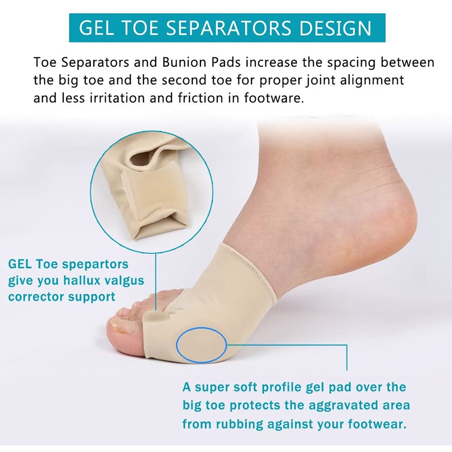 1 Pasang Alat Korektor Jempol Jari Kaki Pelurus Corrector Bunion Hallux Valgus