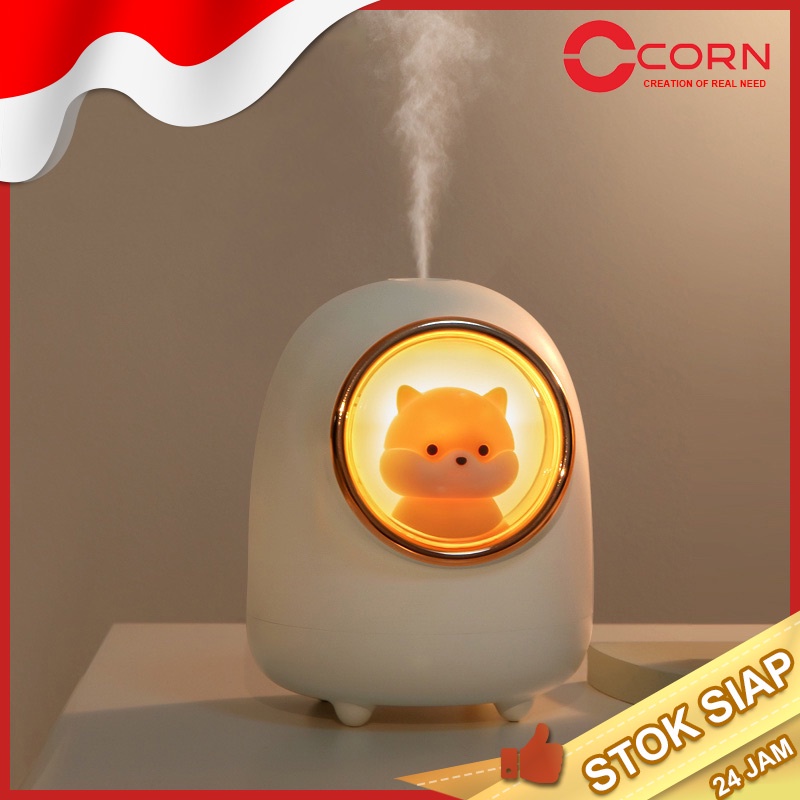 ✅COD Penjual Lokal✅ CORN Pportable Humidifier Diffuser Aromaterapi Lucu Wireless Mini Oil Murah Humidifiers Kapsul Ruang Angkasa Diffuser Ultrasonic With Led Night Light