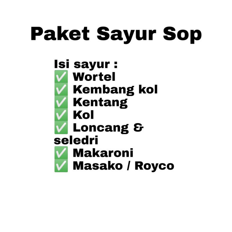 

[Sayur Segar Semarang ] Paket Sayur Sop