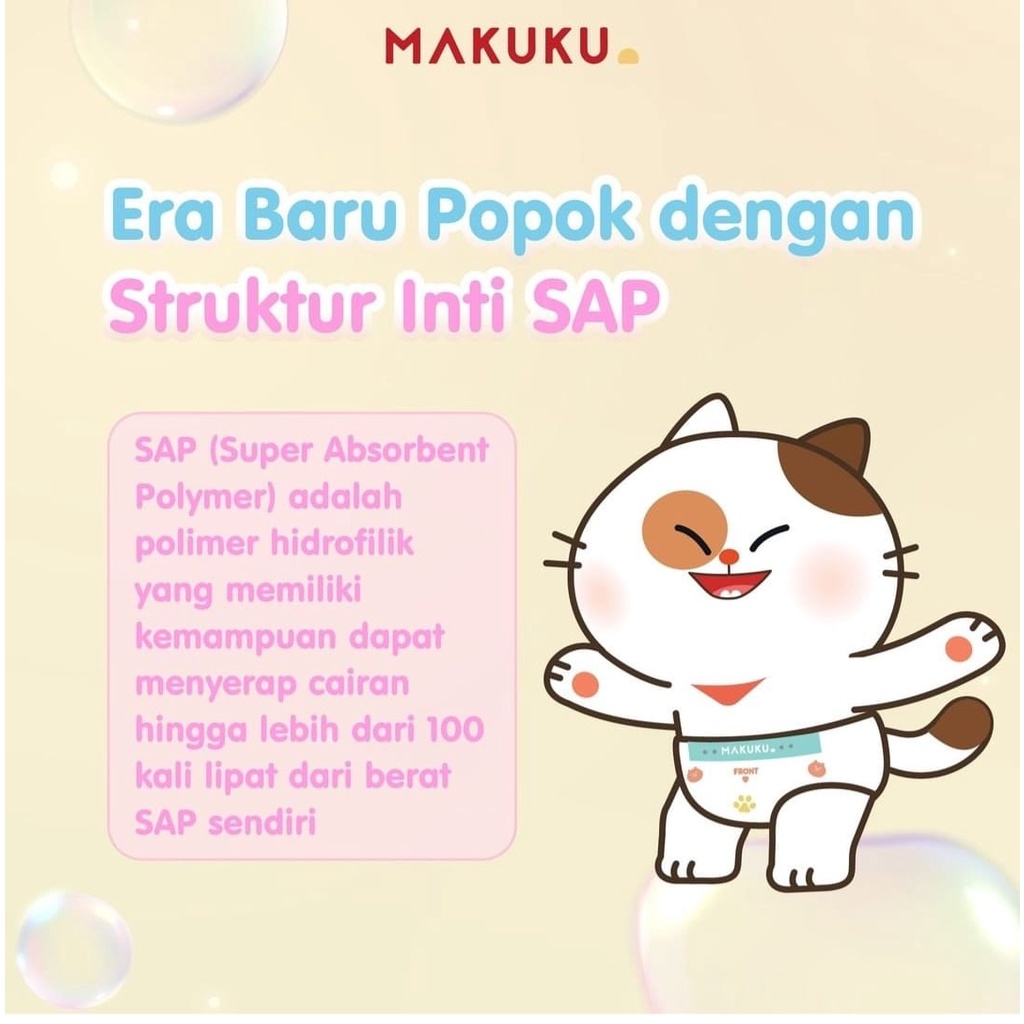 MAKUKU Air Diapers Pants Slim M32,L34,XL32 dan XXL28