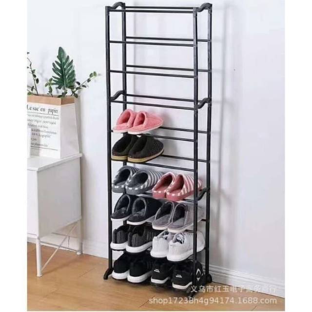 Amazing Shoes Rack Rak Sepatu 10 Tingkat Rakitan Rak Jilbab Standing Murah Shopee Indonesia