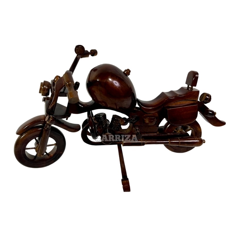 Hiasan Miniatur  Motor Harley / Pajangan Miniatur Motor Harley / Miniatur Kayu / Pajangan Kayu / Hiasan Pajangan Becak Dari Kayu Jati Asli