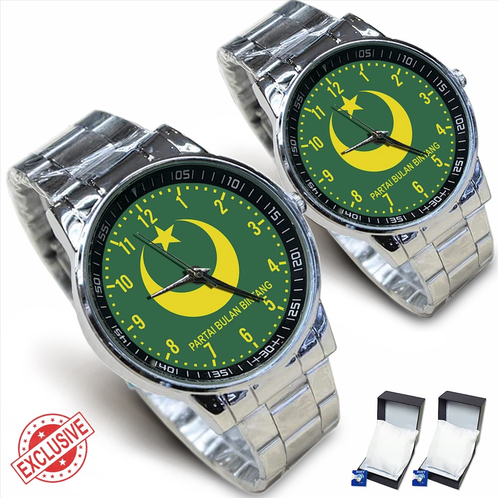 Jam Tangan Rantai Couple PARTAI BULAN BINTANG (Nice)